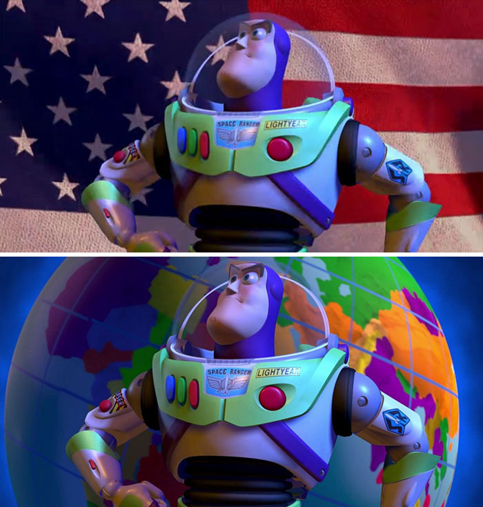 In Toy Story 2 (1999) , The American Flag Is Replaced By The Globe In Rest Of The World