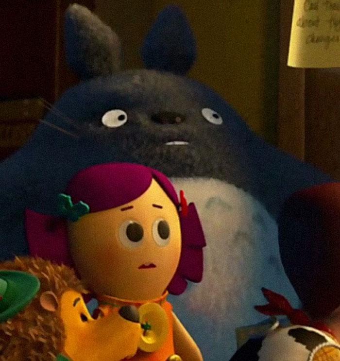 In The 2010 Film By Pixar “Toy Story 3,” One Of The Toys Featured Is A Stuffed Totoro Doll From The Studio Ghibli Film “My Neighbor Totoro”