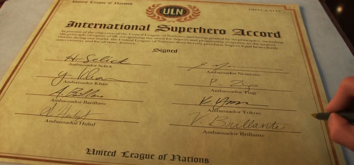 The Names On The International Superhero Accord Are All References To Notable Animators, Such As Henry Selick, Who Worked For Disney In The '70s And '80s