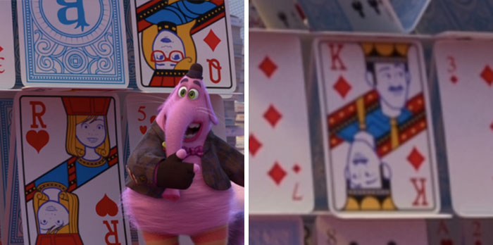 The Playing Cards In Riley's Imagination Feature Her Dad's Face As The King, Her Mom's Face As The Queen, And Her Face As The Jack (Except The J Is Changed To An R For "Riley")