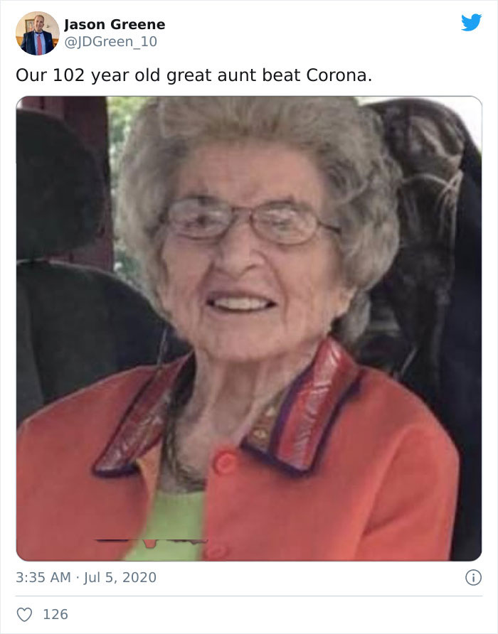 Our 102 Year Old Great Aunt Beat Corona