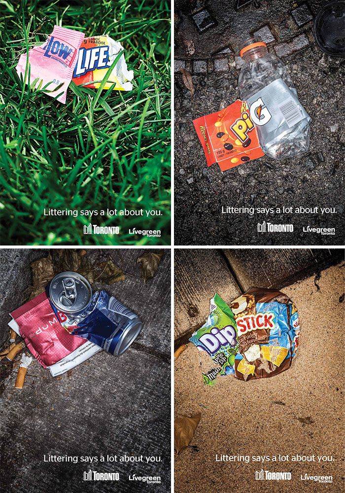 Very Direct Ads From The City Of Toronto Against Littering