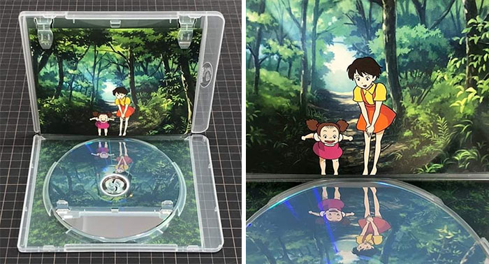 Estudio Ghibli diseñó esta funda para que parezca que los personajes ven su reflejo en el agua