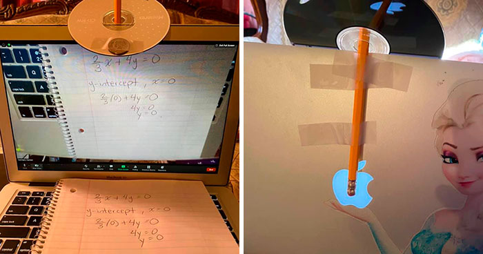 Genius Low-Tech Life Hack For Teachers To Show Handwritten Notes In Online Classes