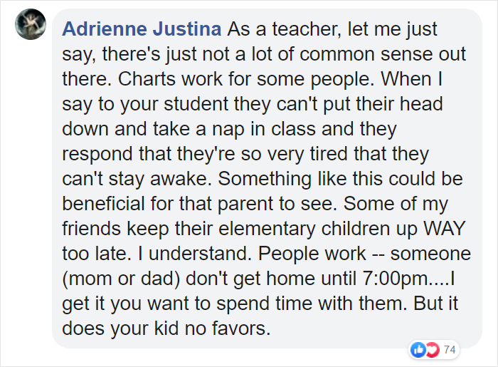 Teacher Posts A Chart That Shows The Exact Time Kids Should Go To Bed Depending On Their Age And It Goes Viral
