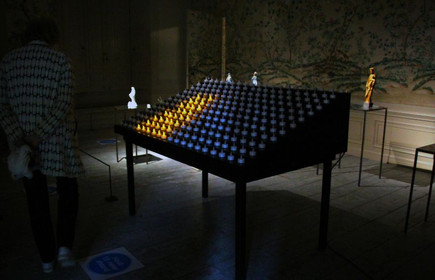 We Made An Interactive Installation That Shows Your Reflection Using Hundreds Of Votive Candles