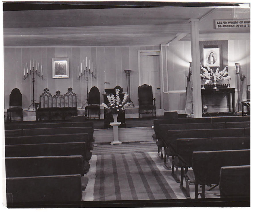Jack Edwards Inside The Chapel At Camp Silver Belle, With Silver Belle's Altar To The Right, 1950s