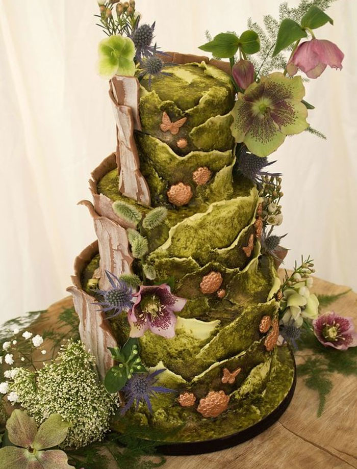 Forest Themed Wedding Cake