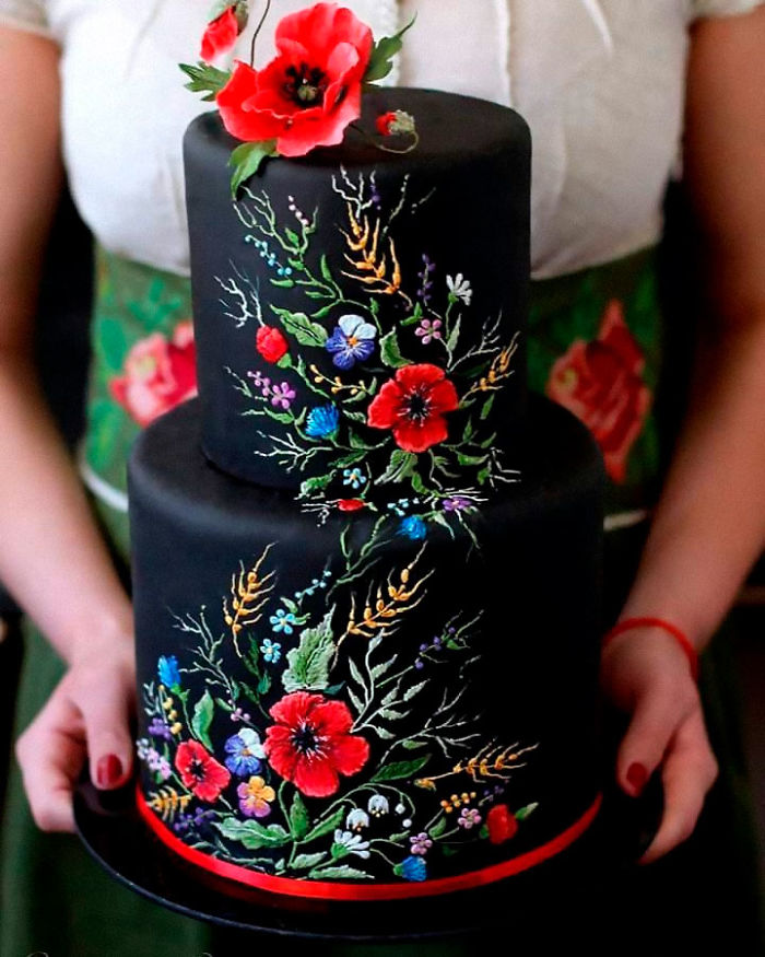 Embroidered Wedding Cake