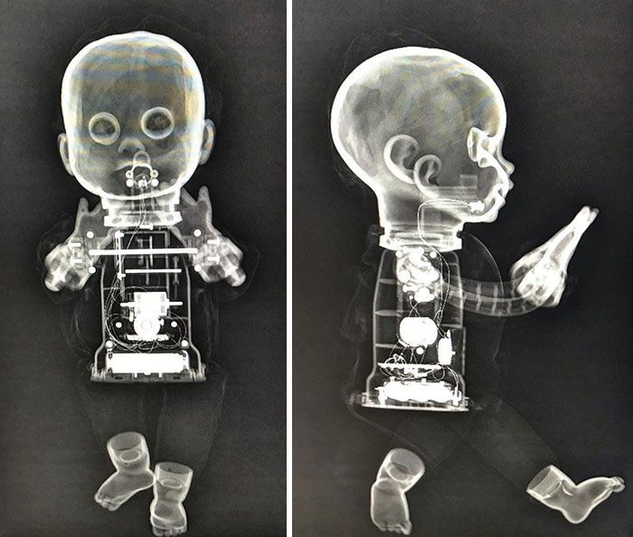 I Love How Sinister These Cute, Innocent Dolls Look Under X-Ray. It Shows Their True Colours