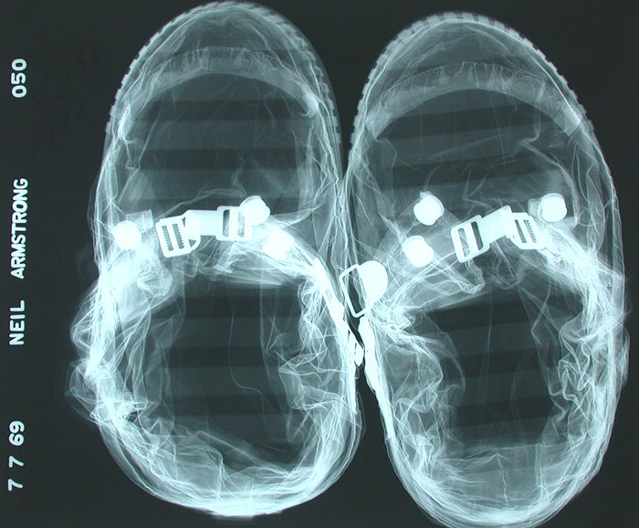 Pre-Flight X-Ray Image Of Neil Armstrong's Moon Boots Taken On July 7, 1969