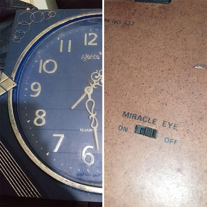 Switch On The Back Of An Old Clock Labelled "Miracle Eye". What Is This?