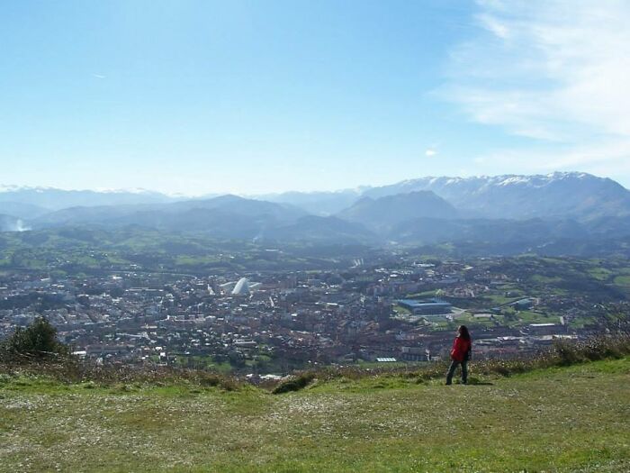The City Down There Is Oviedo, In North Spain.
