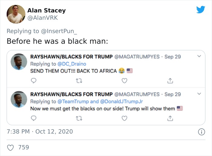 Fake Black Trump Supporter On Twitter Forgets To Crop Out Google Search For His Profile Pic, And It’s Cracking People Up