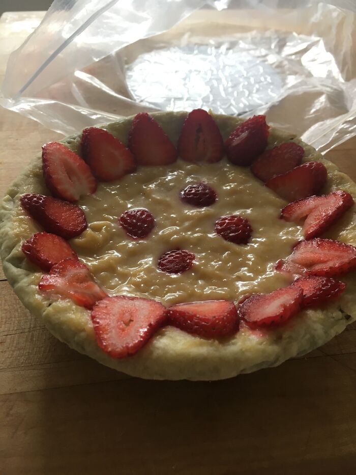 My Homemade Strawberry Tart With Lemon Curd That I Made