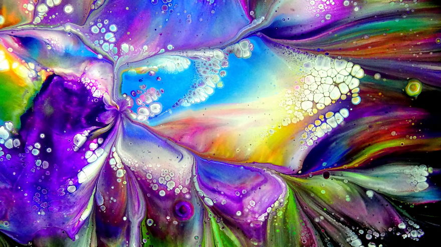 7 Amazing Acrylic Pour Flower Paintings / Acrylic Pouring Compilation / Fiona Art