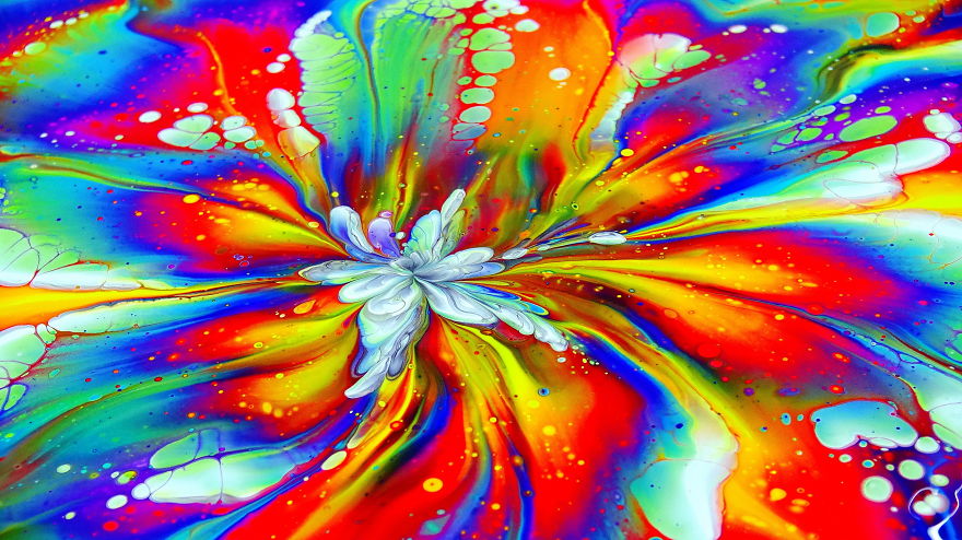 7 Amazing Acrylic Pour Flower Paintings / Acrylic Pouring Compilation / Fiona Art