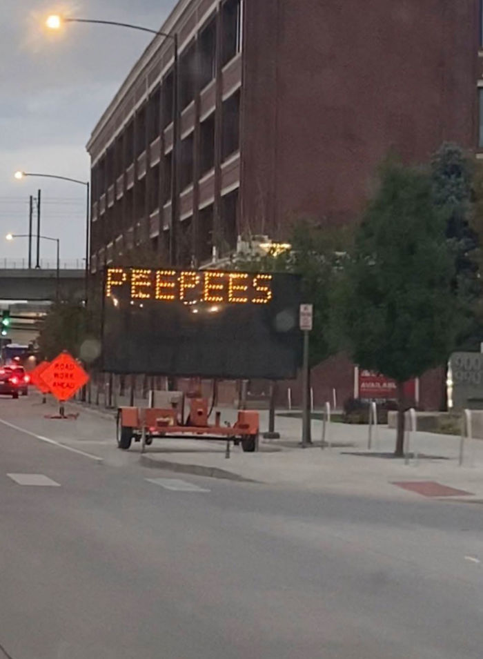 People Noticed This Hacked Sign In Denver That Spreads Anti-Police And Anti-Karen Messages