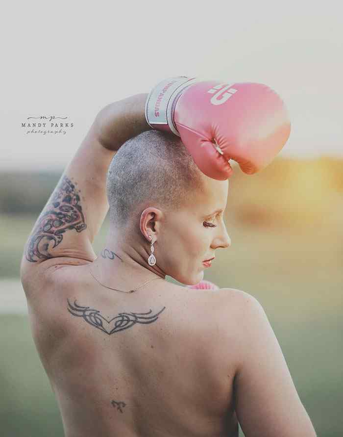 Raw Photoshoot Of A Woman Who Is Training For Breast Cancer In The Womb