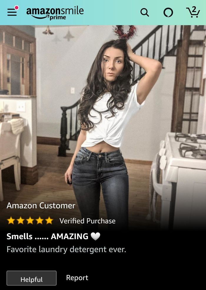 I Guess Reviewing A Laundry Detergent On Amazon Is Just Another Excuse To Share A Heavily Edited Photo Of Yourself