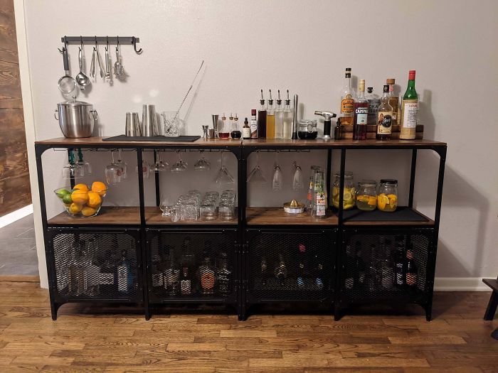 Homebar Made With Two Fjallbo Cabinets