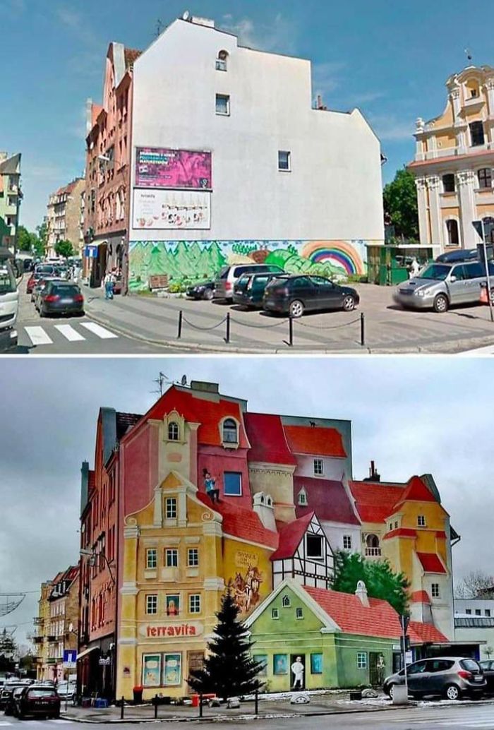 Antes y después de pintarlo