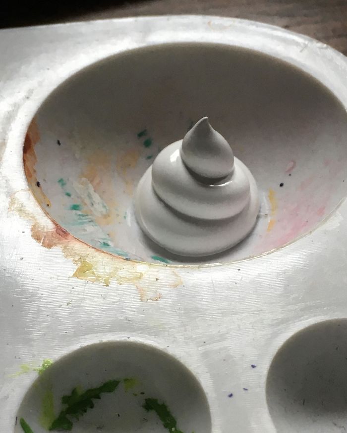 [oc] Accidentally Squeezed Out The Most Perfect Swirl Of Paint The Other Day