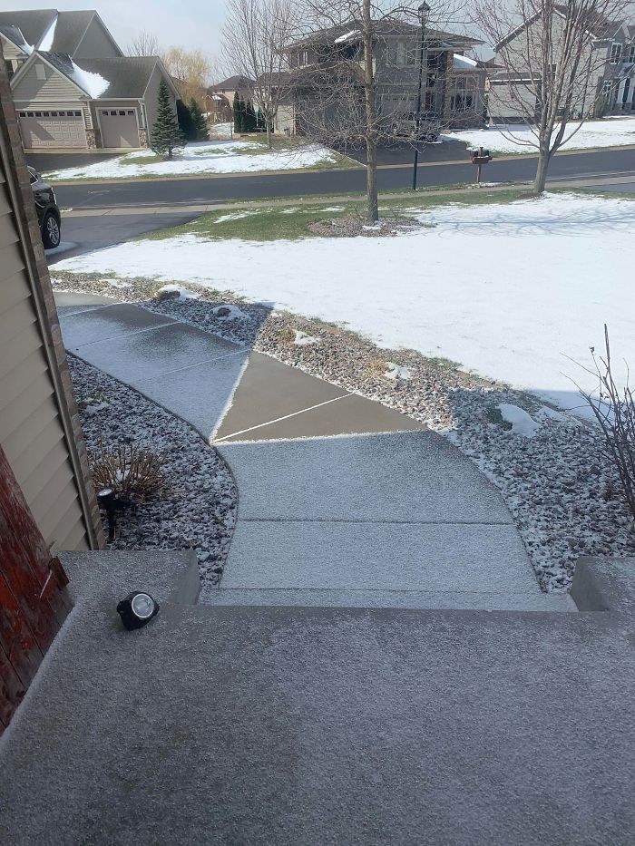 The Way The Sunlight Melted The Snow On My Walkway