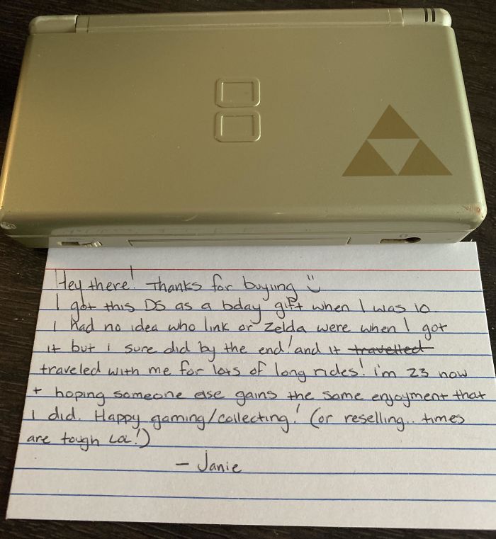 Received A Wholesome Note With This DS I Bought Online