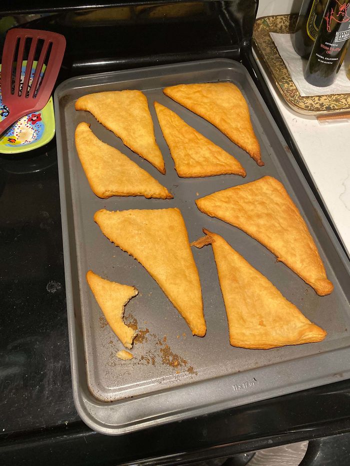 Asked My Boyfriend To Bake The Croissants For Our Dinner...