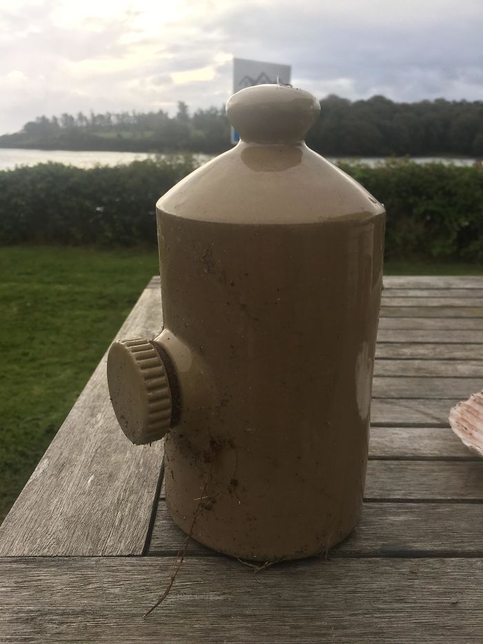 Strange Ceramic Jar, What Is This? Only Has Side Opening