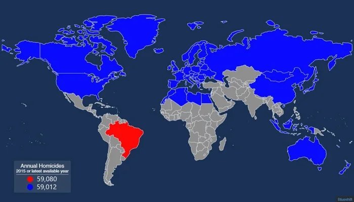 All The Nations That Have To Be Combined To Be Equal To Brazils Annual Homicides