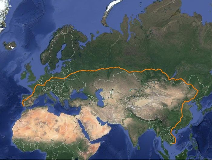El viaje en tren más largo posible del mundo