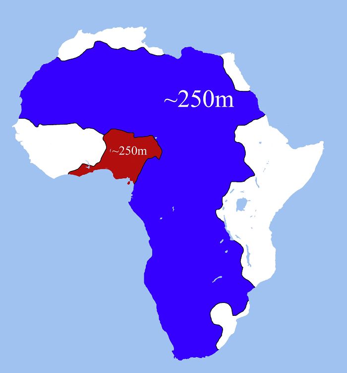 Estas 2 partes de África tienen practicamente la misma población