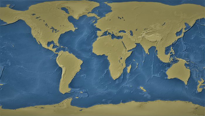 World With 1000m Sea Level Drop