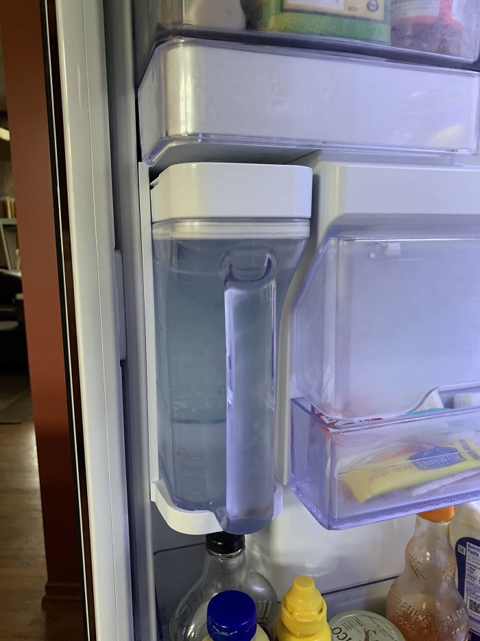 Our New Fridge Has A Filtered Water Pitcher In It