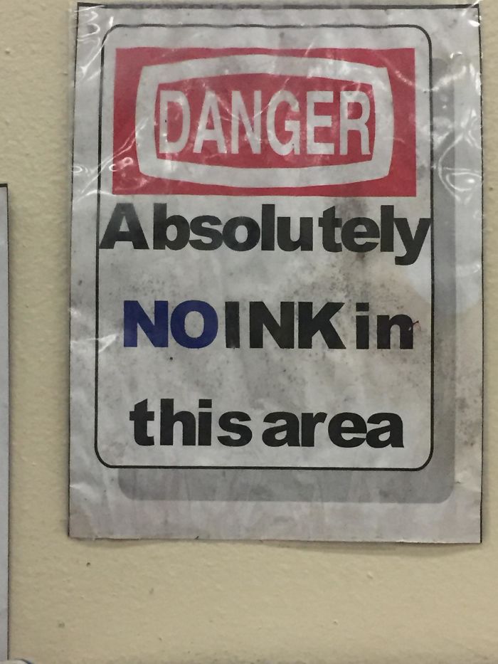 Absolutely Noink In This Area