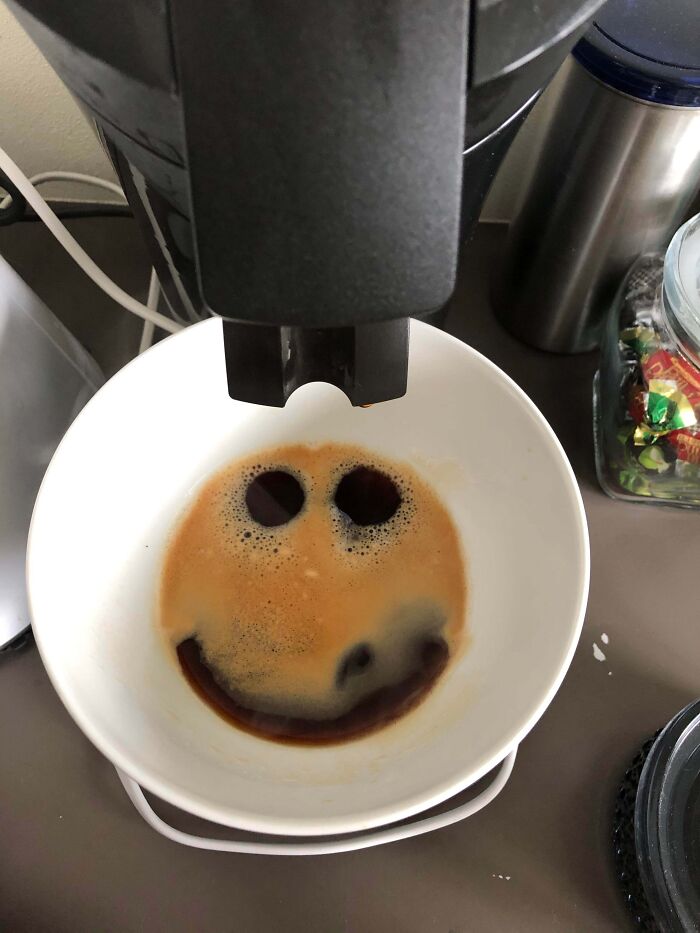 This Is How My Coffee Machine Greeted Me Today
