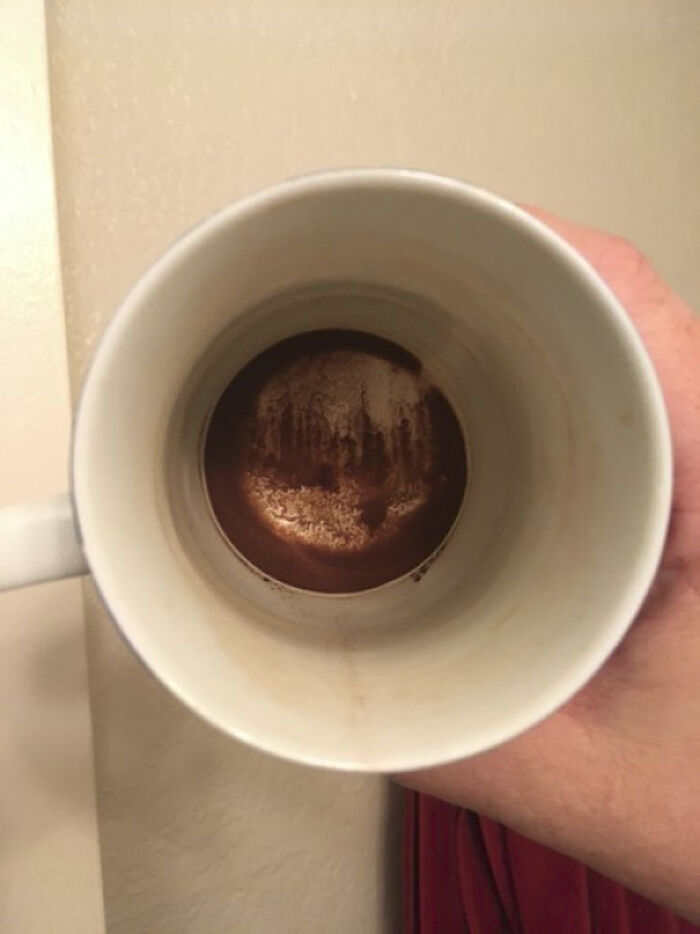 Dried Coffee That Looks Like A Landscape Painting