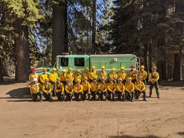 I'm On A Wildfire In California And Had The Pleasure Of Working With This Awesome Crew That Came Up From Mexico To Help Out With Our Terrible Fire Season. International Bros