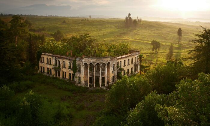 Abandoned And Overgrown College In Gali, Abkhazia