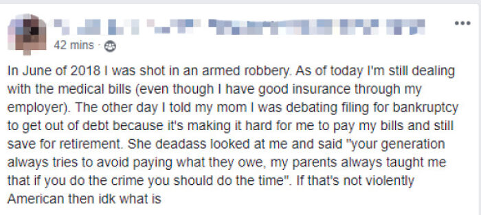 Got Shot In An Armed Robbery? Sounds Like A You Problem. In My Day We Just Died