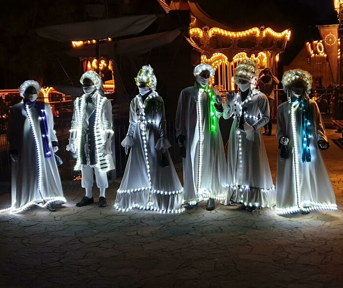 Nighttime Costumes In The Hansa Park Germany