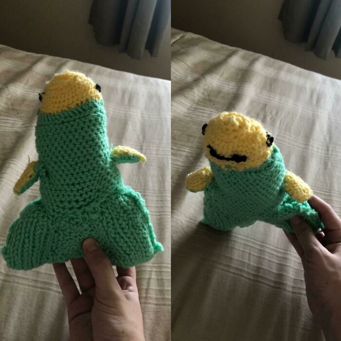 Tried To Crochet My Daughter A Fish. My Pregnant Brain Thought It Was Nice