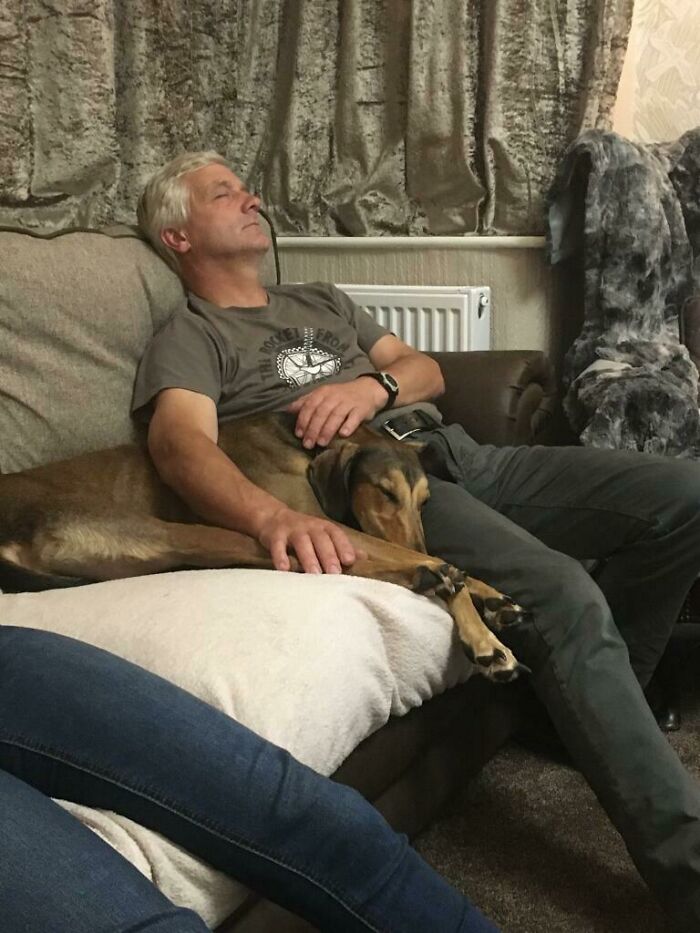 My Dad With My Second Rescue Dog
