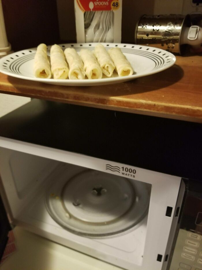 My Pregnancy Brain Is Going To Kill Me. I Just Cooked Air For 2 Minutes Because Of Where I Put My Taquitos. Now My Microwave Won't Turn On.