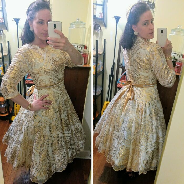 I Made My Wedding Dress So I Could Sparkle. :) [vogue 8943]