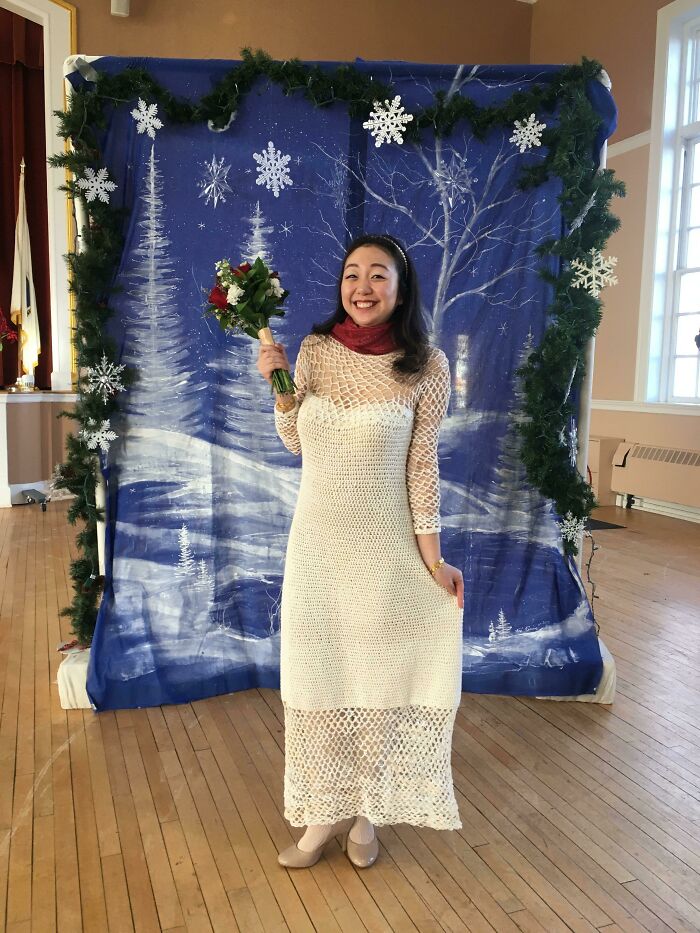 Even Though We Did A Basic Town Hall Wedding, I Made My Own Wedding Dress!