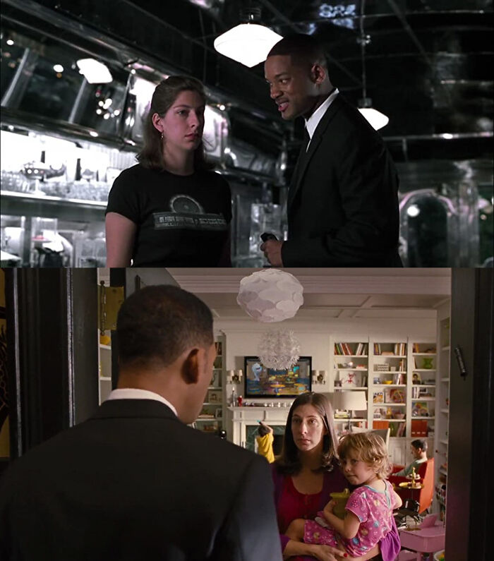 In Men In Black 2 (2002), J Tells T To “Get Married. Have A Bunch Of Kids" And Then Hooks Him Up With A Waitress (Played By Alexandra O Hara). In Men In Black 3 (2012), The Waitress Reappears As A Housewife With Several Kids (She Is Played By The Same Actress)