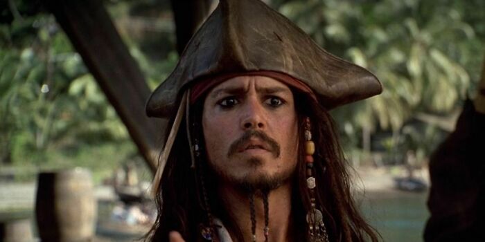 In Potc: The Curse Of The Black Pearl (2003), Most Of Jack Sparrow’s Hats Are Made Of Rubber. This Is Because Johnny Depp Kept Losing Them And Throwing Them Overboard. After He Lost Ten Leather Hats, The Costume Designer Started Making Them Out Of Rubber So That They Would Float Instead Of Sink